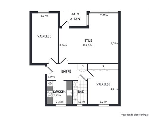 3 værelses lejlighed i Grenaa