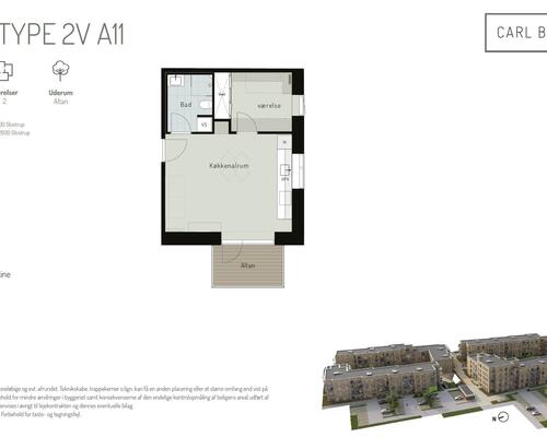 2 værelses lejlighed i Glostrup