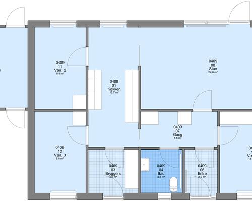 4 værelses hus i Lem St