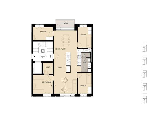 5 værelses lejlighed i København SV