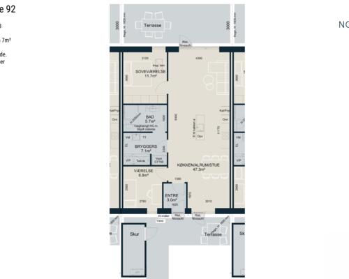 3 værelses hus i Odder