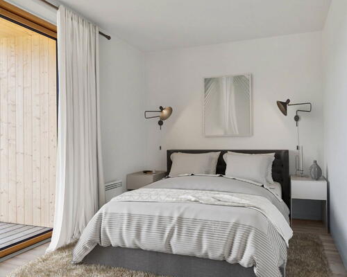 Moderne bolig med tre værelser og privat terrasse. Skræddersyet til dig over 50 år uden hjemmeboende børn