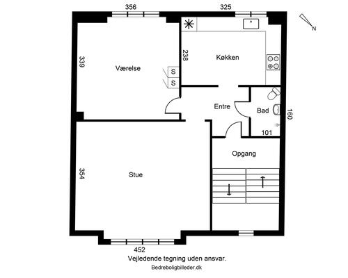 Pæn 2-værelses i Willemoesgade
