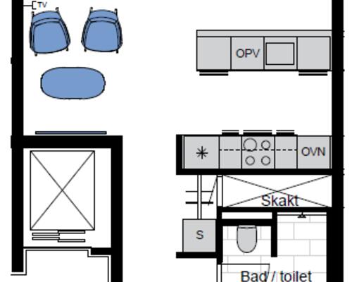 Moderne og lys 3-værelses lejlighed på teglholmen