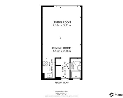 1 værelses lejlighed i Søborg