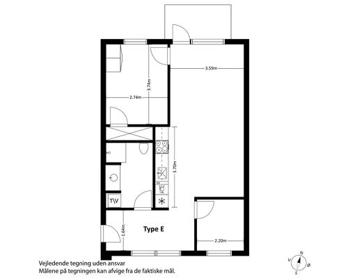 3 værelses lejlighed i Taastrup