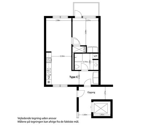 2 værelses lejlighed i Taastrup