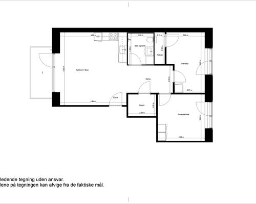 3 værelses lejlighed i Glostrup