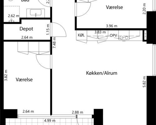 4 værelses lejlighed i Randers NØ