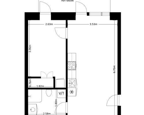 2 værelses lejlighed i Risskov