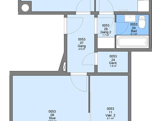 2 værelses lejlighed i Virum