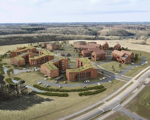 Ny toværelses lejlighed med stort køkken-alrum og alt i hårde hvidevarer. Lejligheden har egen altan. Til boligen hører eget skur.