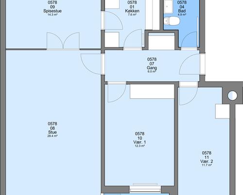 4 værelses lejlighed i Frederikshavn