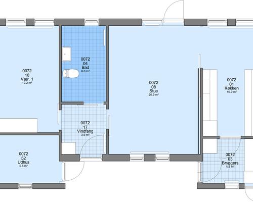 2 værelses hus i Tarm