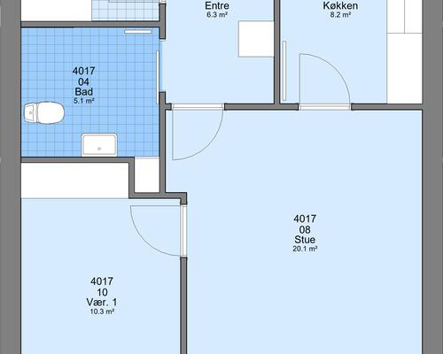 2 værelses hus i Roslev