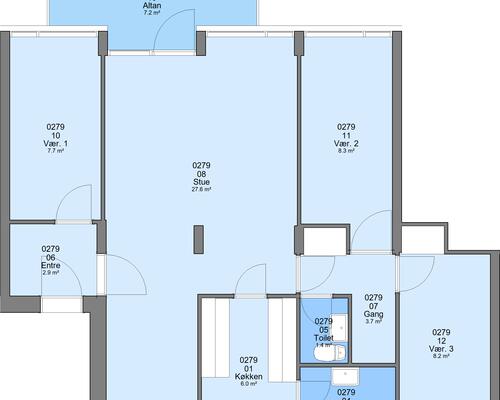 4 værelses lejlighed i Skive