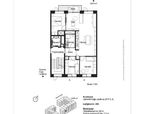 3 værelses lejlighed i Valby