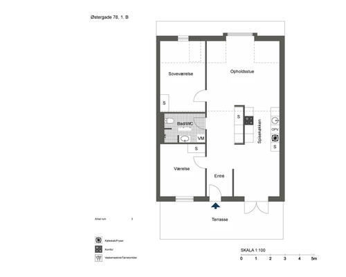 Stor, flot og velindrettet 3-værelses - KUN 1 MÅNEDS DEPOSITUM