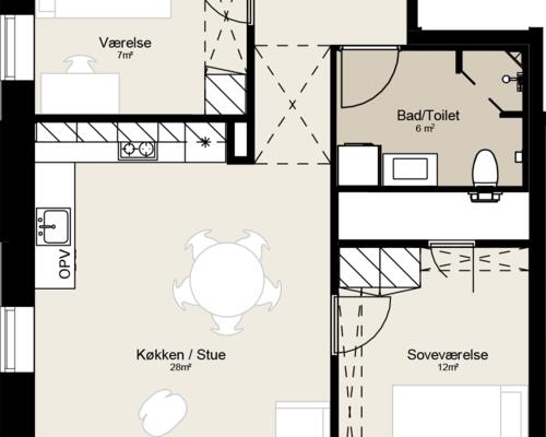 4 værelses lejlighed i Kolding