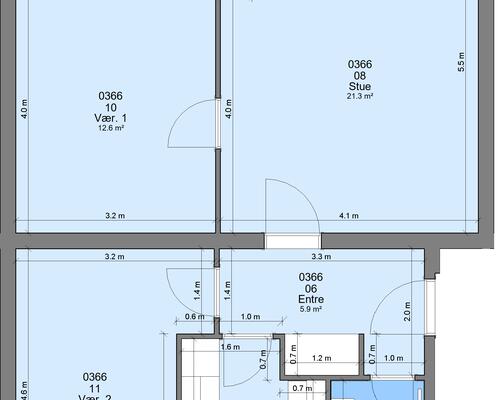 2 værelses lejlighed i Randers SV