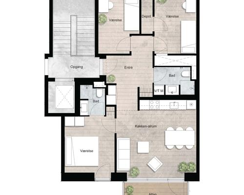 4 værelses lejlighed i Roskilde