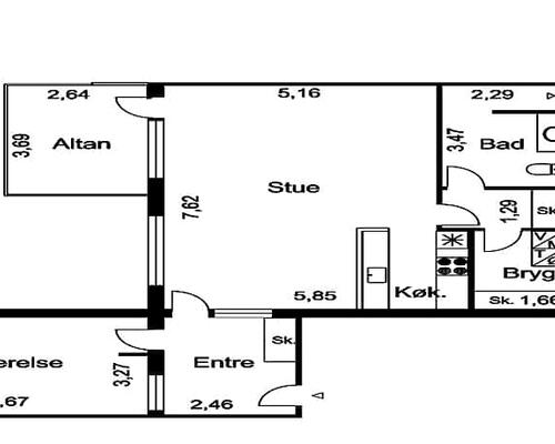 Uden bopælspligt - luksuslejlighed attraktivt beliggende ved havnebassinet i ejendom med elevator og privat P-plads.