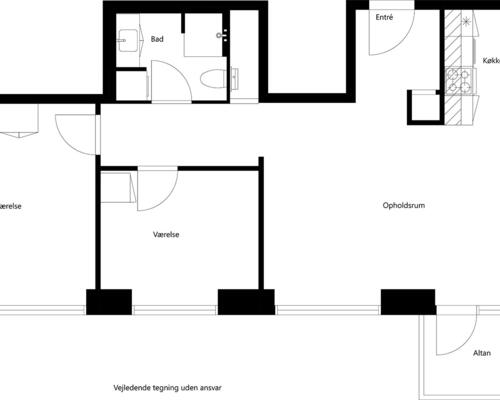 3 værelses lejlighed i Hillerød