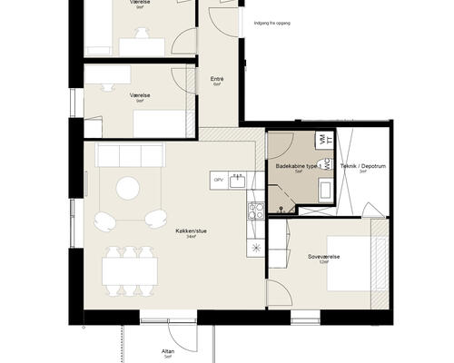 4 værelses lejlighed i Silkeborg