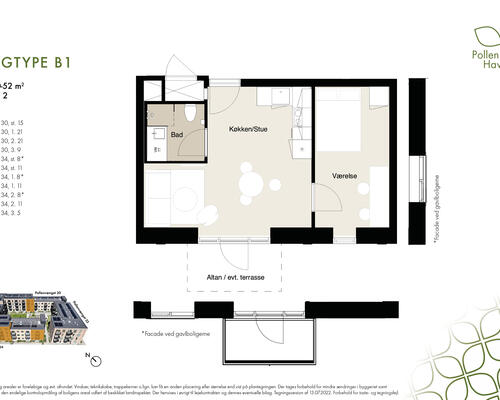 2 værelses lejlighed i Tilst