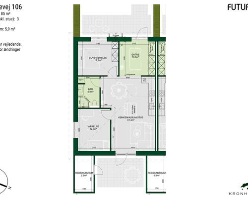 3 værelses hus i Haderslev