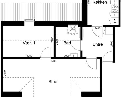 2 værelses lejlighed i Brande