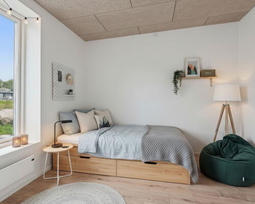 Unikke etplans huse med egen p-plads