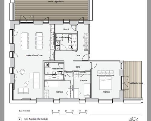 Stor luksus 4 vær. lejlighed med 2 tagterrasser + 1 stk. P-plads - Føtexhus
