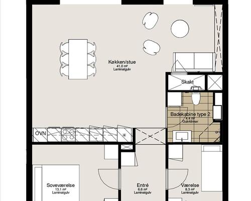 3 værelses lejlighed i Silkeborg