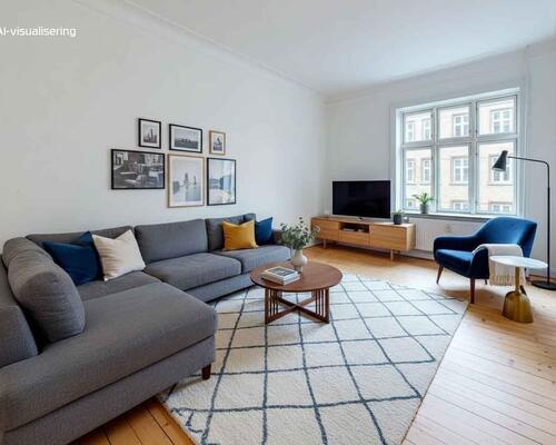 Indbydende lejlighed i attraktivt kvarter nær fjorden