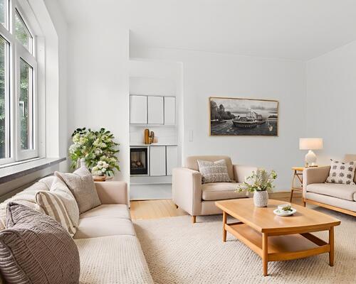 Hyggelig 2 værelses lejlighed med grøn udsigt - skov og nær bycentrum