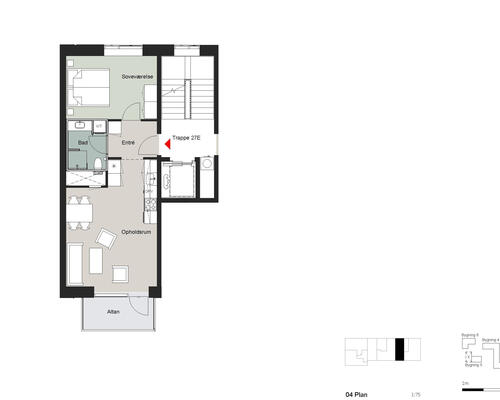 2 værelses lejlighed i København S