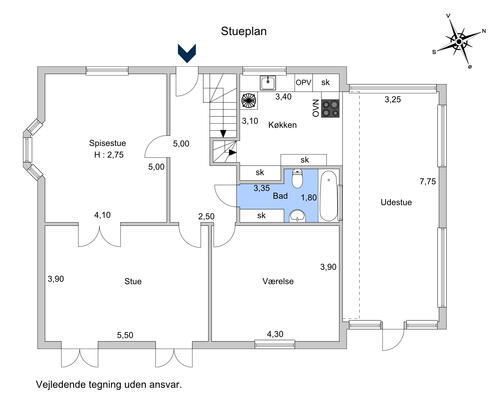 7 værelses hus i København Ø