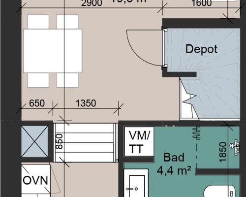 Moderne 4-værelses rækkehus med god plads.