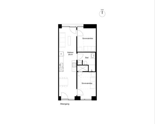 3 værelses lejlighed i København S