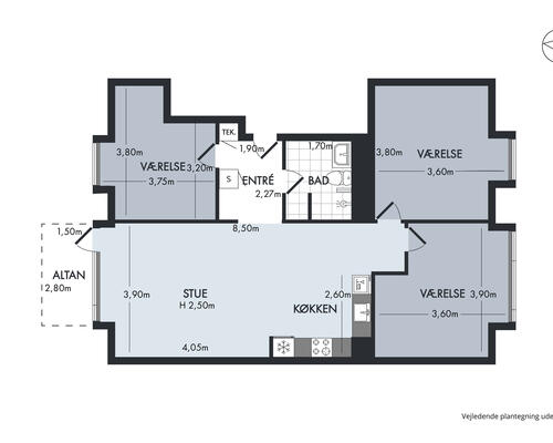 4 værelses lejlighed i Valby