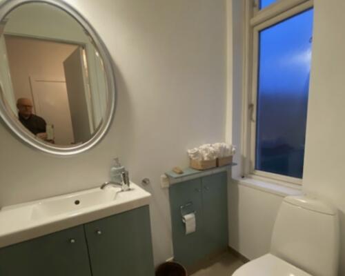 Lejlighed med flot  Øresundsudsigt .