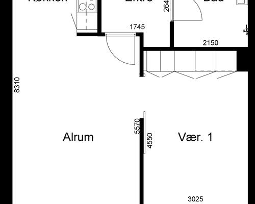 2 værelses lejlighed i Ikast