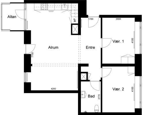 3 værelses lejlighed i Ikast