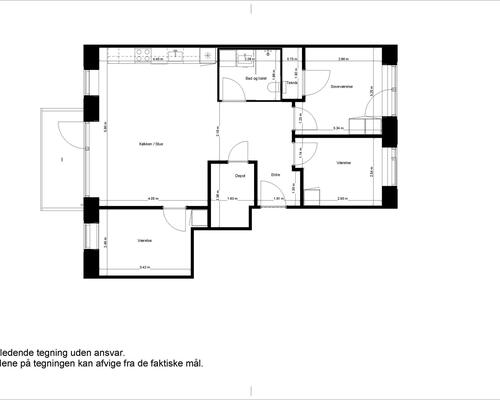 4 værelses lejlighed i Glostrup