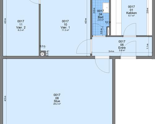 3 værelses lejlighed i Randers NV