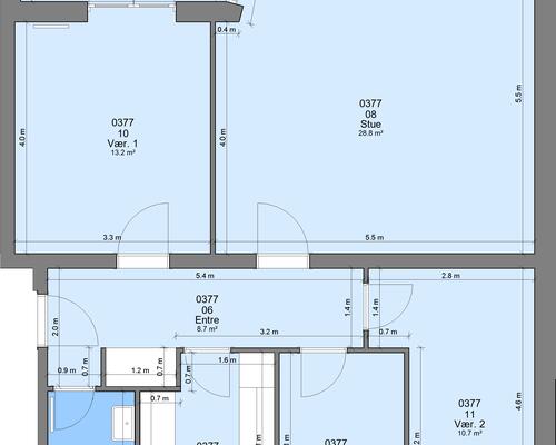2 værelses lejlighed i Randers SV