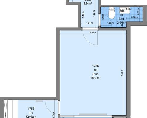 1 værelses lejlighed i Randers NØ