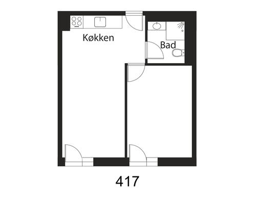 2 værelses lejlighed i København NV