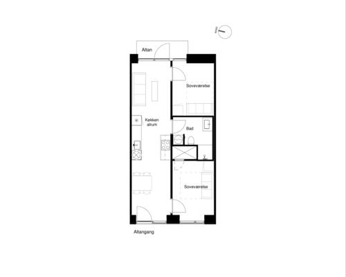 3 værelses lejlighed i København S